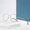 Blue Blocking Glasses Retro Metal Frame Anti-Blue Glasses Computer Glasses Top Quality Reading Goggles Flat Mirror