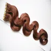 40pcs/Lot Brazilian Body Wave Skin Weft Human Hair 100g tape in hair extensions human hair