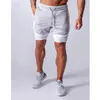 Mode 2 in 1 Shorts Mannen Running Sport Dubbellaags Ingebouwde Zak Korte Broek Gym Fitness Jogging Zomer Mannelijke Strand Shorts