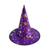 Crianças de Halloween Hapty Hat Fabrics não tecidos Five Star Printed Party Props Hat Hat Gold Pentagrama Magic Witch Hat Caps M134083339