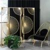 Metal Divide Light Luxury Modern Room Dividers Neoclassical Floor Folding Moval Screen Partition Fan Secret National Style Handwork Original