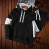 2020Autumn new men's leisure sports suit two-piece suit Men Hoodies Sweatshirts men's coat fashion Hip Hop Streetwear1