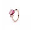 Anello in argento sterling 925 Gioielli di moda Donna Anelli di fidanzamento per matrimonio con diamanti in oro rosa201l