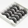 Hot 5PAirs Fake 3D Mink Eyelashes Mink Lashes Naturliga tjocka Falska Ögonfransar Makeup Eyelash Extension Maquillage