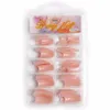 100 Stück Box Nude Pink Half Nail Tips South French Salon Acryl Nail Art Falsche Tipps für Maniküre für Salon Build1596140