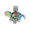 Reyow 5pcs Multicolor Dinosaur Pearl Bead Cages Parfym Eterisk olje Diffusor Locket Pendant Smycken gör DIY7630321