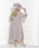 2018 Tea-Length Modest Chiffon Madre de los vestidos de novia con chaquetas largas Ocasión formal Vestidos de noche Elegante Plus Size Prom 239Z