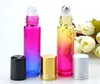 10ml Glass Roll on Bottles Gradient Color Roller Bottles with Stainless Steel Balls Roll-on Bottle Perfect for essential oils Pack Bottles