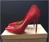 2021 So Kate Styles 8cm 10cm 12cm Sapatos de salto de altura Red Bottom cor nude cor genu￭no de couro de dedo bombas de borracha Sapatos de casamento #9036