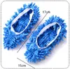 100st Dammsugare Grazing tofflor Hus Badrumsgolv Rengöring Mop Cleaner Slipper Lazy Shoes Cover Chenille