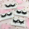 Dramatic Lashes 25mm 5D Mink Eylelash with Free Pink Marble Lashes Packaging Custom Box Soft Paper Box FDshine