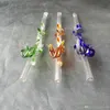 Accessoires de bangs en verre à moustaches de dragon, Pipes à fumer en verre colorées mini-tuyaux à main multi-couleurs Meilleure pipe en verre à la cuillère