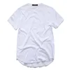 de homens e mulheres curva longa linha hip hop t solta top fashion tee roupas ajuste muscular urbana t-shirt TX135 camisa dos homens das mulheres