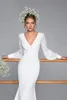 Eva Lendel 2020 Mermaid Wedding Dresses Leng Sleeves Western Cheap Modest V Neck Bridal Gowns Plusサイズのウェディングドレス3159140