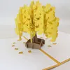 Приглашение поздравительных открыток Handmade 3D-дерева, спасибо открытку на день рождения рождественские праздничные принадлежности