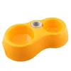 Plastic Hond Dog Feeder Dual Port Automatic Feeder Bowl Water Voeding Voedende Kommen Geschikt voor Thuis Reisgebruik