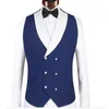 2019 Blue Mens Suit With White Shawl Lapel Groom Suit Tuxedo Formal Party Suit Weddo Tuxedo BlazerpantsVest