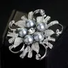 Pearl Crystal Brooches Koszulki Kołnierz Płaszcze Pins Decor Dla Kobiet Dziewczyna Wedding Party Club Biżuteria