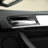 カーボンファイバーカーの室内ドアのハンドルカバートリムドアボウルステッカーデコレーションBMW E70 E71 X5 x 5 2008-2013 2014アクセサリー