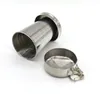 New 75ML Mini Stainless Steel Portable Travel Folding Collapsible Cup Telescopic Christmas Gift outdoors portable beer mug with key ring