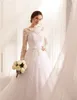 Robe De Mariage Lace Long Sleeves Ball Gown Wedding Dresses 2019 White Ivory Wedding Gowns Vestidos De Novia