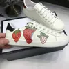 Ace Shoes Designstrawberry leather Casual Sneakers embroidery bee,flowers tigers fruit dragon Men and Women Size us5-us13