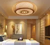 Hand-woven Bamboo Wicker Rattan Round Lantern Shade Ceiling Light Fixture Rustic Asian Japanese Plafon Lamp Bedroom Living Room MYY