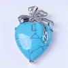 Creazione di gioielli orecchini collana in pietra naturale di cristallo fascino femminile ciondolo a forma di cuore