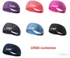 Aangepaste logo voor sport hoofdband onder zweetverlies stretchy atletische bandana headscarf yoga sport oefening