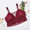 Lace Bra Women Strappy Bralette Red Blue Pink Black White Plus Size Bras for Women Seamless Wireless Push Up Bra Female