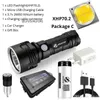 4 Core XHP70.2 LED Flashlight Waterproof Torch Tactical camping hunting light 3 Lighting modes Powered by 26650 battery