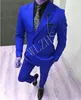 Popüler çift Breasted Groomsmen Tepe Yaka Damat smokin Erkekler Suits Düğün / Balo Sağdıç Blazer (Ceket + Pantst + Tie) Y72