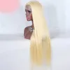 Lace Front Human Hair Wigs 613 Blonde Brazilian Straight Pre Plucked 613 Wigs Natural Hairline Remy
