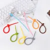 Portable Cable Line Organizer Strap Office Zip Ties Coil Winder Strap Earphone Storage Tape Multifunction yq01547