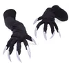 Hot Halloween Long Nails Ghost Bloves Hollowen Cosplay Performance Performance Production Props Clothes Paw Gloves Terror Black