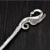 Vintage ethnic hair accessories Miao silver bookmark hairpin female models classical disk hair step shaking tassel holiday gifts female jewe