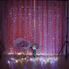 Decorazioni natalizie Stringa di luci 300 LED Tenda per finestra Scintillio di luci stellate 8 modalità di illuminazione Telecomando per matrimoni