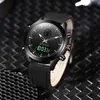 Marchio Onola uomini in pelle militare orologio digitale orologio nero UHR LED puntatore orologio horloge 3atm waterproof montre sports orologi con regalo2359472