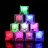 LED Ice Cubes Shape Glowing in Water Light Party Ball Luminous Flash Light Wedding Festival Bar Wine Glass Decoration