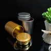 45*67mm Round Column Small Tea Tin Box Metal Candy Storage Boxes Seal Lip Pocket Carry Case 5 colors