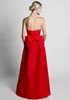 Sexy New Red Black Prom Dresses Sweetheart Open Back With Bow Suits Detachable Train Plus Size Middle East Party Evening Gowns Wear