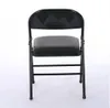 Fashion Free shipping Wholesales HOT 4pcs Elegant Foldable Iron & PVC Chairs for Convention & Exhibition Black
