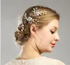 Brauthaarknoten Gold-und Silber-weiße Perlen-Haarknoten Braut Hochzeit Zubehör