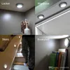 Portable Battery operated sensor night lamp round panel lights Cool white with 3M stick and magnet stick PIR detection Entrance Hallway