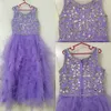 lilac flower girls dress