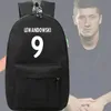 Robert Lewandowski Plecak Kolorowy dzień pakiet Football Star School Bag Pakiet piłkarski Packsack Print RucksAck Sport Schoolbag Outdoor Daypack