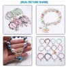 INS 12 stili braccialetto gioielli per bambini Perline colorate cuore d'amore Bracciale ciondoli arcobaleno Bracciale principessa design carino per regalo gioielli ragazza