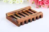 Porte-savon en bois de bambou porte-plateau de savon en bois support de rangement boîte à assiettes conteneur porte-savon de bain 2430115