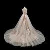 Blushing Pink Ivory Lace Tulle Wedding Dresses 2020 Sweetheart Corset Back Sexy Sheer Illusion Top Modern Colored Bridal Gowns