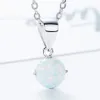 Groothandel - Nieuwe Shining Blue White Opal Hanger Vrouwen Ketting Stone Hanger Exquisite Sieraden Maken Bijoux Gift voor Dames Mode